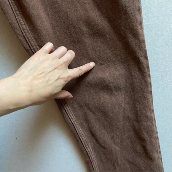 Wilfred Free Aritzia brown high rise denim jeans Sz 10 - Picture 12 of 12
